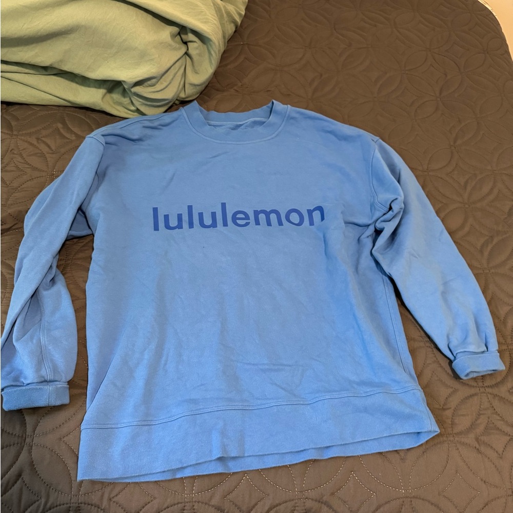 lululemon athletica Blue Crew Neck Sweater